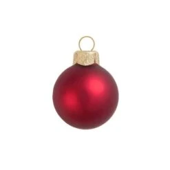 Whitehurst 28ct. 2" Matte Glass Ball Ornaments Red