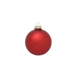 Whitehurst 8ct. 3.25" Matte Glass Ball Ornaments Red Matte 7 Whitehurst 8ct. 3.25" Matte Glass Ball Ornaments Red Matte -Holiday Glow D384941S 11 1