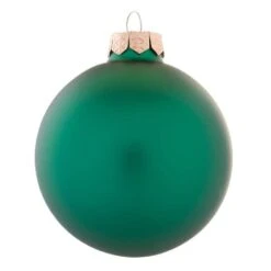 Whitehurst 40ct. 1.5" Matte Glass Christmas Ornaments Green -Holiday Glow D384949S 1 1