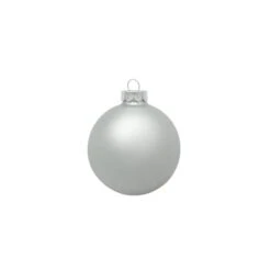 Whitehurst 12ct. 2.75" Matte Glass Ball Ornaments Silver Matte 7 Whitehurst 12ct. 2.75" Matte Glass Ball Ornaments Silver Matte -Holiday Glow D384969S 11 1