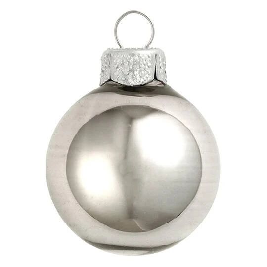 Whitehurst 6ct. 4" Shiny Glass Ball Ornaments Silver Shiny 3 Whitehurst 6ct. 4" Shiny Glass Ball Ornaments Silver Shiny