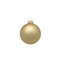 Whitehurst 12ct. 2.75" Matte Glass Ball Ornaments Gold Matte