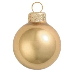 Whitehurst 28ct. 2" Gold Metallic Glass Ball Ornaments