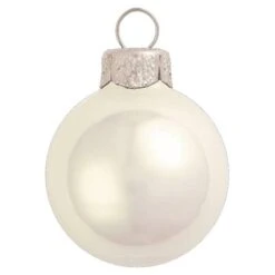 Whitehurst 28ct. 2" Pearl Glass Ball Ornaments White Polar