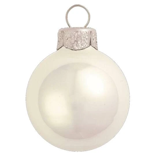 Whitehurst 28ct. 2" Pearl Glass Ball Ornaments White Polar 2 Whitehurst 28ct. 2" Pearl Glass Ball Ornaments White Polar