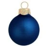 Whitehurst 40ct. 1.5" Matte Glass Christmas Ornaments Midnight Blue