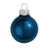 2ct. 6" Shiny Glass Ball Ornaments Midnight Blue Shiny -Holiday Glow D385013S 1