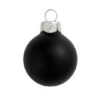Whitehurst 6ct. 4" Matte Glass Ball Ornaments Black Matte 2 Whitehurst 6ct. 4" Matte Glass Ball Ornaments Black Matte -Holiday Glow D385032S 1
