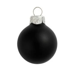 Whitehurst 6ct. 4" Matte Glass Ball Ornaments Black Matte