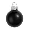 Whitehurst 12ct. 4" Black Shiny Glass Ball Ornaments 1 Whitehurst 12ct. 4" Black Shiny Glass Ball Ornaments -Holiday Glow D385039S 1