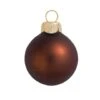 Whitehurst 8ct. 3.25" Matte Glass Ball Ornaments Chocolate Matte -Holiday Glow D385044S 1