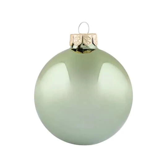 Whitehurst 12ct. 2.75" Shiny Glass Ball Ornaments Lime Shiny 4 Whitehurst 12ct. 2.75" Shiny Glass Ball Ornaments Lime Shiny - Image 2