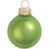 Whitehurst 8ct. 3.25" Pearl Glass Ornaments Lime Pearl 1 Whitehurst 8ct. 3.25" Pearl Glass Ornaments Lime Pearl -Holiday Glow D385077S 1