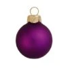 Whitehurst 6ct. 4" Matte Glass Ball Ornaments Purple Matte 2 Whitehurst 6ct. 4" Matte Glass Ball Ornaments Purple Matte -Holiday Glow D385084S 1