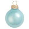 Whitehurst 8ct. 3.25" Pearl Glass Ornaments Baby Blue Pearl -Holiday Glow D385119S 1