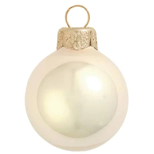 Whitehurst 12ct. 2.75" Pearl Glass Ball Ornaments Champagne Pearl 3 Whitehurst 12ct. 2.75" Pearl Glass Ball Ornaments Champagne Pearl