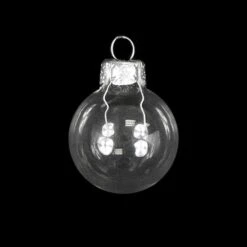 Whitehurst 12ct. 3" Clear Glass Ball Ornaments -Holiday Glow D385143S 2
