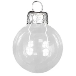 Whitehurst 2ct. 6" Clear Glass Ball Ornaments -Holiday Glow D385145S 1 1