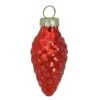Whitehurst 56ct. 2" Shiny Red Glass Pinecone Ornaments -Holiday Glow D385160S 1