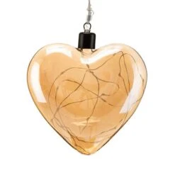 Glitzhome® 26" LED Glass Heart Wall Décor, Set Of 3 15 Glitzhome® 26" LED Glass Heart Wall Décor, Set Of 3 -Holiday Glow D446054S 5