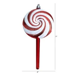 4ct. 7" Shatterproof Christmas Candy Cane Deluxe Ornaments 11 4ct. 7" Shatterproof Christmas Candy Cane Deluxe Ornaments -Holiday Glow D479031S 2