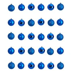 30ct. 2.5" Blue Shatterproof Christmas Ornaments 8 30ct. 2.5" Blue Shatterproof Christmas Ornaments -Holiday Glow D479036S 1 1