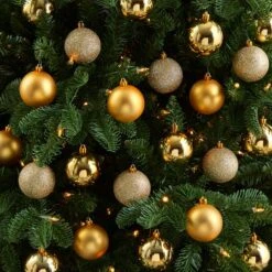 30ct. 2.5" Gold Shatterproof Christmas Ornaments -Holiday Glow D479037S 4