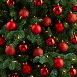 30ct. 2.5" Red Shatterproof Christmas Ornaments 11 30ct. 2.5" Red Shatterproof Christmas Ornaments -Holiday Glow D479040S 4