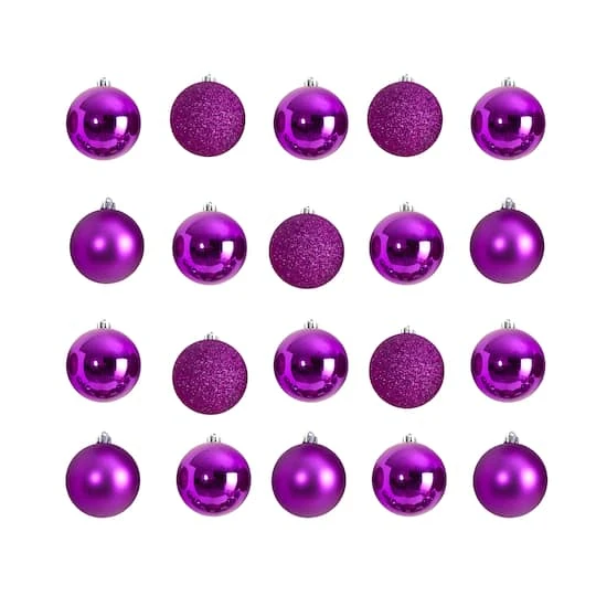 20ct. 3" Pink Shatterproof Christmas Ornaments 4 20ct. 3" Pink Shatterproof Christmas Ornaments - Image 2