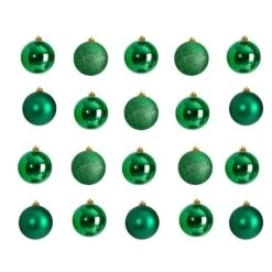 20ct. 3" Green Shatterproof Christmas Ornaments 8 20ct. 3" Green Shatterproof Christmas Ornaments -Holiday Glow D479047S 1 1