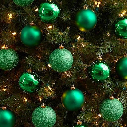 20ct. 3" Green Shatterproof Christmas Ornaments 7 20ct. 3" Green Shatterproof Christmas Ornaments - Image 5