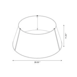 Glitzhome® 26" Hammered Metal Tree Collar Silver 19 Glitzhome® 26" Hammered Metal Tree Collar Silver -Holiday Glow D479549S 8