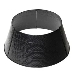 Glitzhome® 26" Hammered Metal Tree Collar Black
