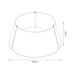 Glitzhome® 26" Hammered Metal Tree Collar Black -Holiday Glow D479550S 8