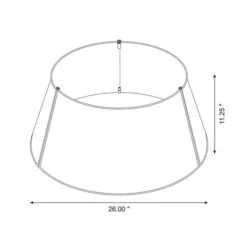 Glitzhome® 26" Hammered Metal Tree Collar Gold -Holiday Glow D479551S 8