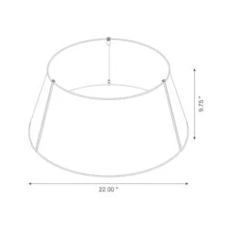 Glitzhome® 22" Hammered Metal Tree Collar Red 19 Glitzhome® 22" Hammered Metal Tree Collar Red -Holiday Glow D479552S 8