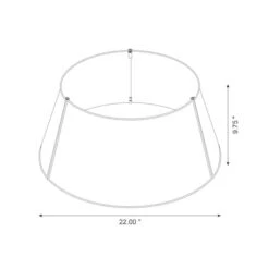 Glitzhome® 22" Hammered Metal Tree Collar Black 19 Glitzhome® 22" Hammered Metal Tree Collar Black -Holiday Glow D479554S 8