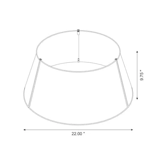 Glitzhome® 22" Hammered Metal Tree Collar Black 11 Glitzhome® 22" Hammered Metal Tree Collar Black - Image 9