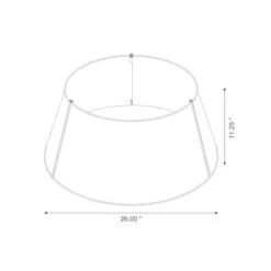 Glitzhome® Washed White 26" Woven Metal Tree Collar 19 Glitzhome® Washed White 26" Woven Metal Tree Collar -Holiday Glow D479567S 8