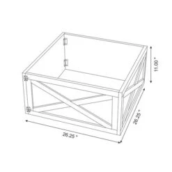 Glitzhome® Silver & Red 26" Corrugated Metal & Wooden Tree Collar 19 Glitzhome® Silver & Red 26" Corrugated Metal & Wooden Tree Collar -Holiday Glow D479569S 8