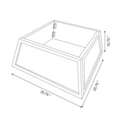 Glitzhome® White 26" Farm Fresh Christmas Trees Wooden Trapezoid Tree Collar -Holiday Glow D479572S 8