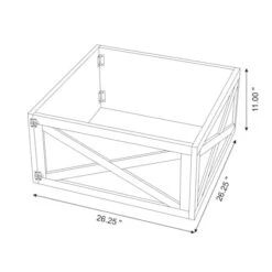 Glitzhome® 26" Natural Wooden Tree Collar 19 Glitzhome® 26" Natural Wooden Tree Collar -Holiday Glow D479573S 8