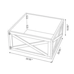 Glitzhome® 22" Wooden Tree Collar Washed Black -Holiday Glow D479576S 8