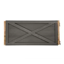 Glitzhome® 26" Warm Gray Wooden Tree Collar 17 Glitzhome® 26" Warm Gray Wooden Tree Collar -Holiday Glow D479577S 6