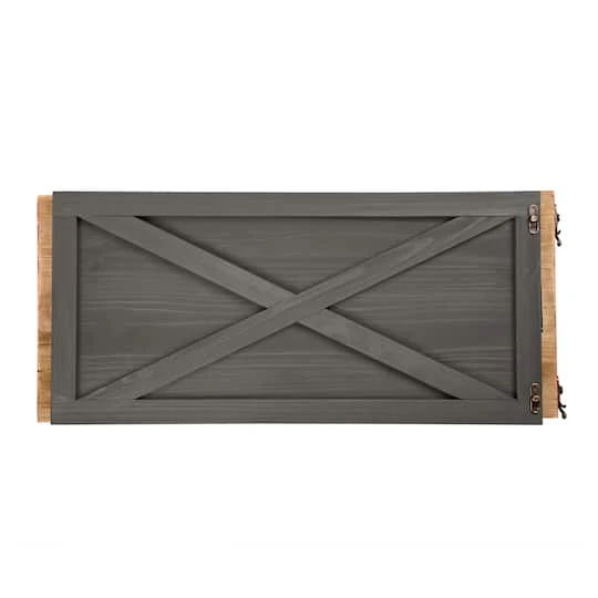 Glitzhome® 26" Warm Gray Wooden Tree Collar 9 Glitzhome® 26" Warm Gray Wooden Tree Collar - Image 7