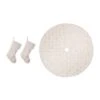 Glitzhome® White Plush Snowflake Stockings & Tree Skirt Set 2 Glitzhome® White Plush Snowflake Stockings & Tree Skirt Set -Holiday Glow D479597S 1