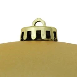 Northlight 8" Vegas Gold Matte Shatterproof Ball Ornament -Holiday Glow D491043S 2