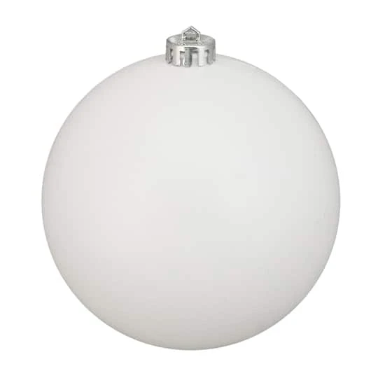 Northlight 6" Winter White Matte Shatterproof Ball Ornament 4 Northlight 6" Winter White Matte Shatterproof Ball Ornament - Image 2