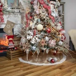 Northlight White And Brown Faux Fur Owl Ornament -Holiday Glow D491051S 2