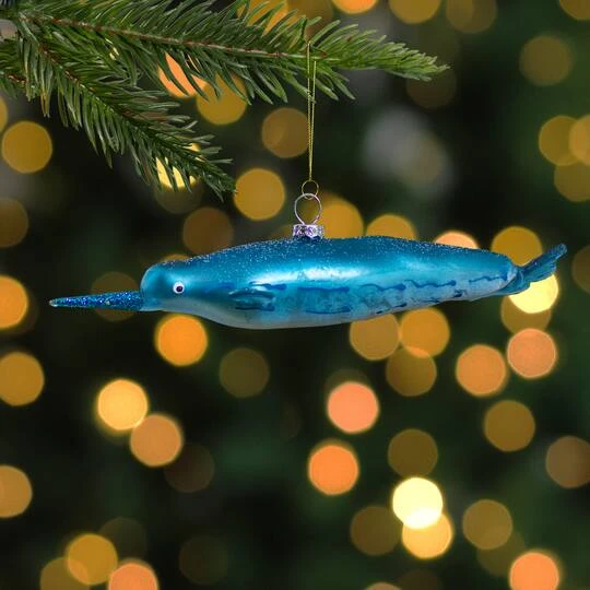 Northlight Blue Glitter Pipefish Glass Ornament 8 Northlight Blue Glitter Pipefish Glass Ornament - Image 6